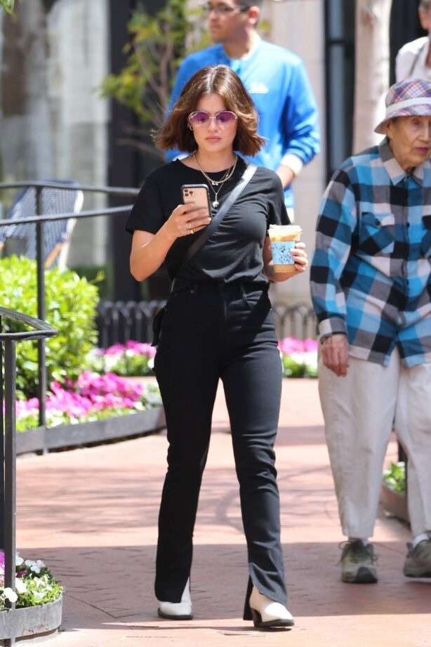 Lucy Hale - Stops for a coffee at Alfred Coffee in Pacific Palisades