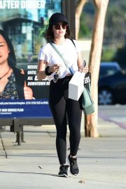 Lucy Hale - Visiting The NOW Massage Studio in Studio City