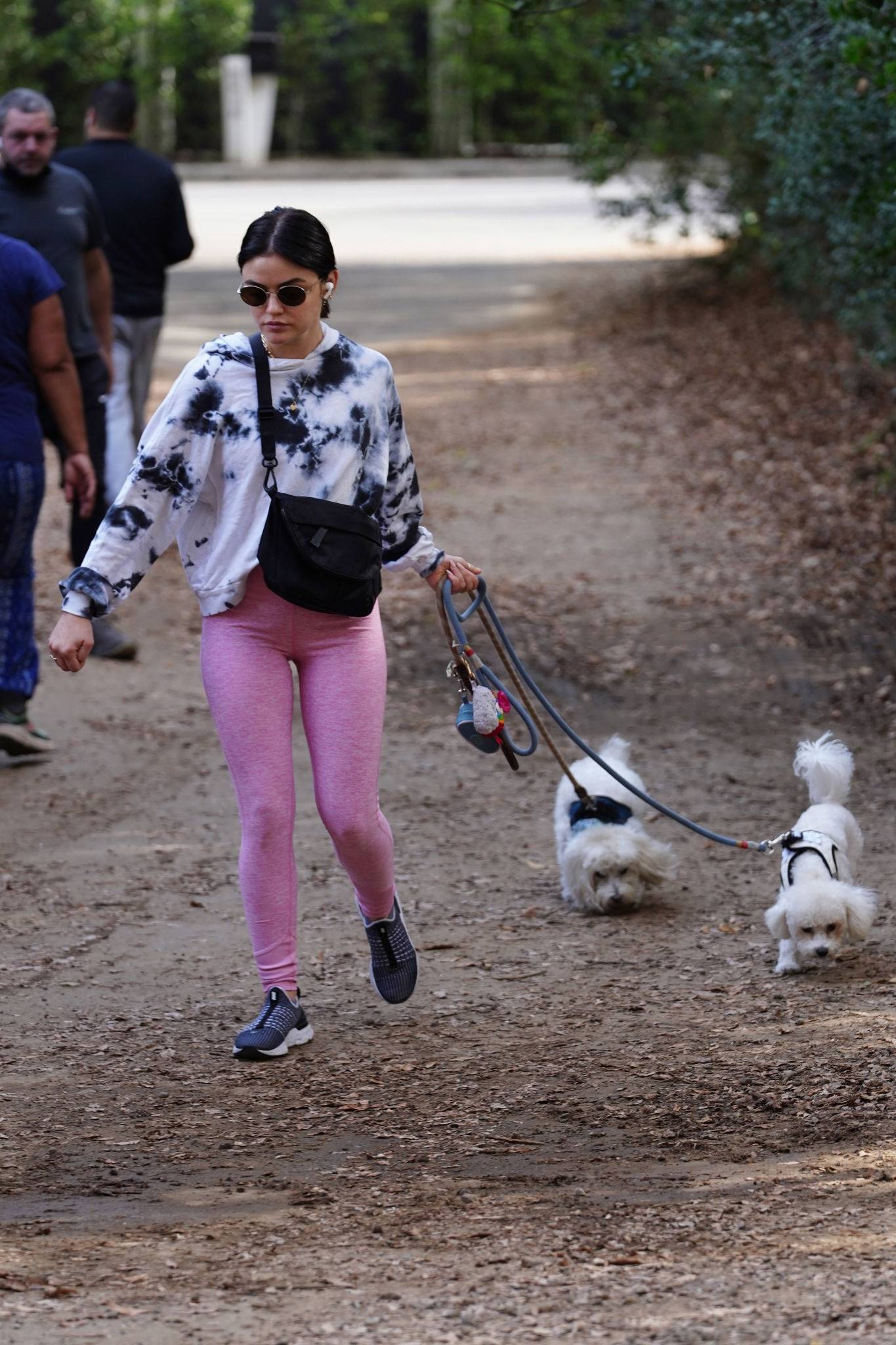 Lucy Hale 2022 : Lucy Hale – Walk with her dogs in Los Angeles-03