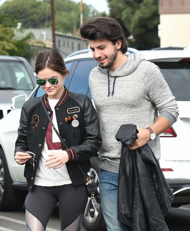 Lucy Hale with her boyfriend out in Los Angeles