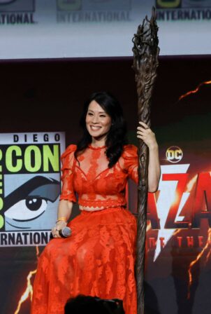 Lucy Liu - 'Black Adam' and 'Shazam' press line - 2022 Comic-Con