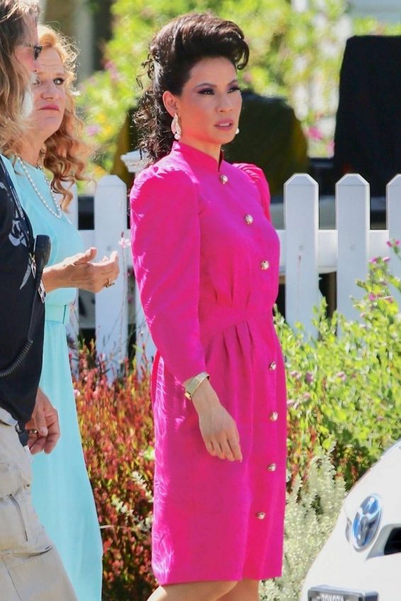 Lucy Liu - On set of 'Why Women Kill' in Los Angeles