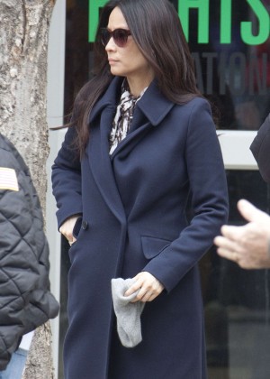 Lucy Liu on the set of 'Elementary' in NYC