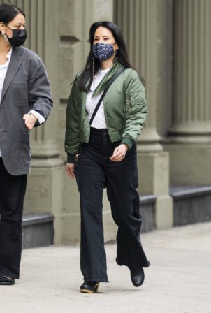 Lucy Liu - Steps out with a friend in New York City