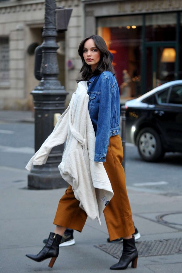 Luma Grothe - Filming a commercial for L'Oreal in Paris