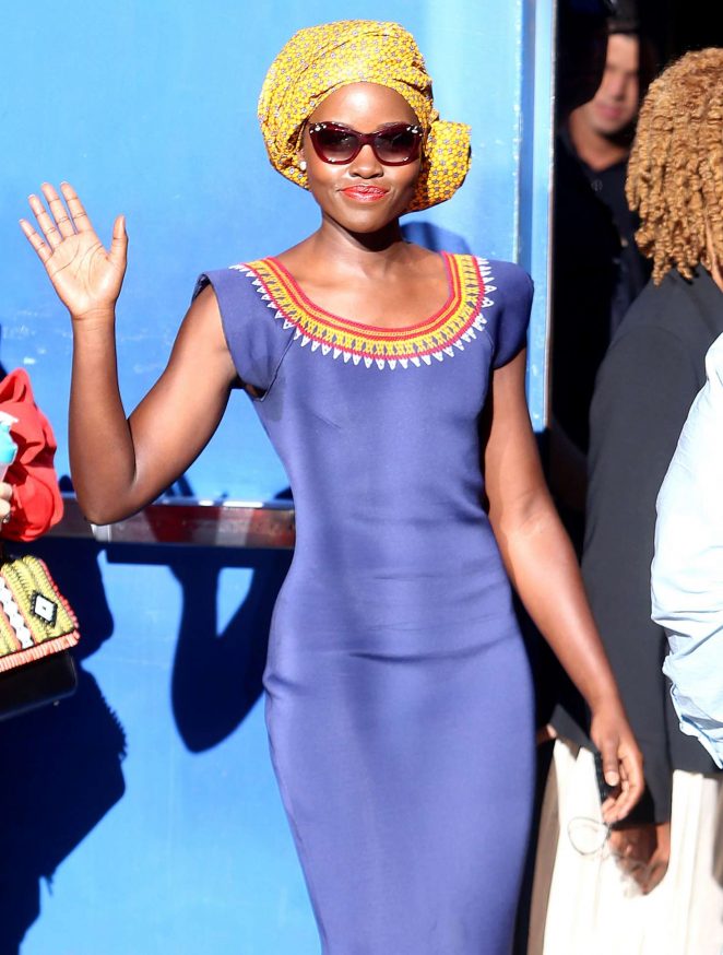 Lupita Nyong'o in Tight Dress Out in New York