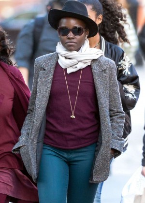 Lupita Nyong'o in Jeans Out in New York