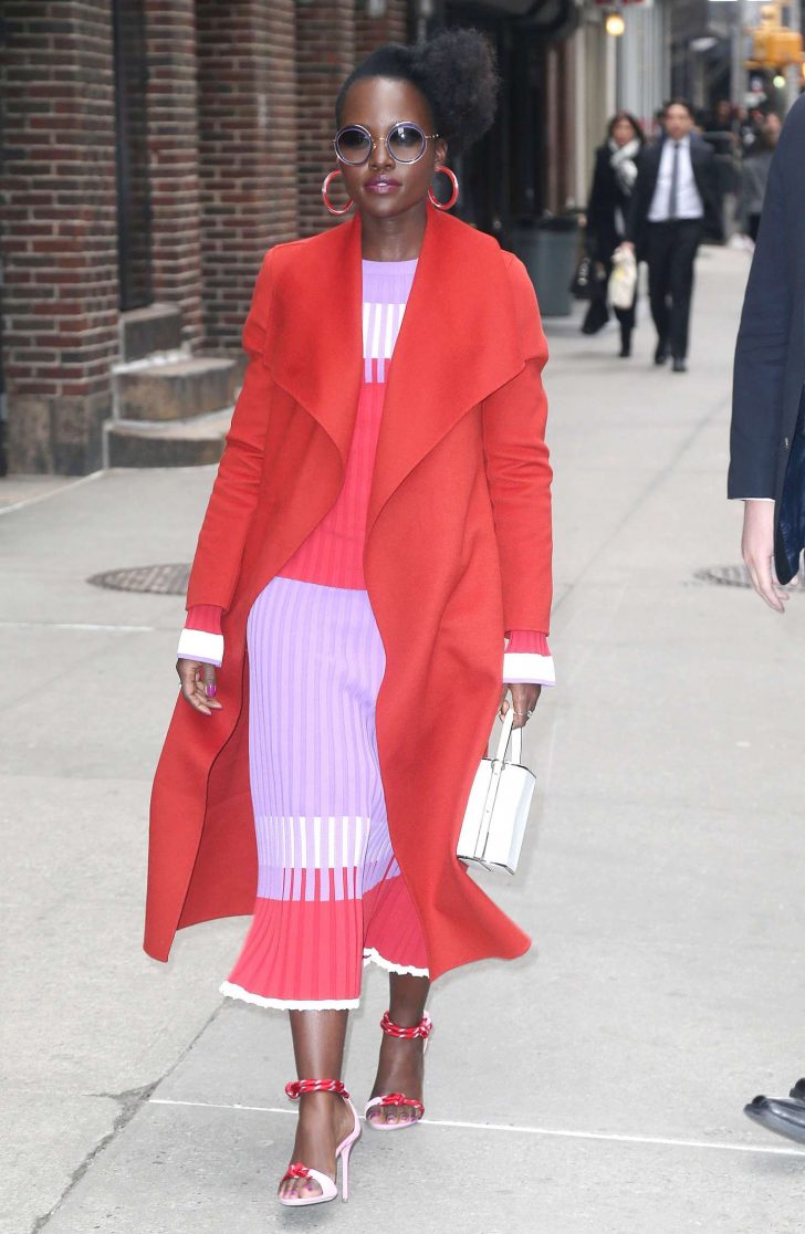 Lupita Nyong'o - Outside The Late Show with Stephen Colbert in New York City