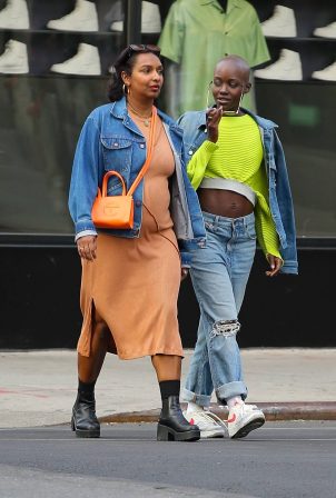 Lupita Nyong'o - Steps out for a stroll with a friend in New York