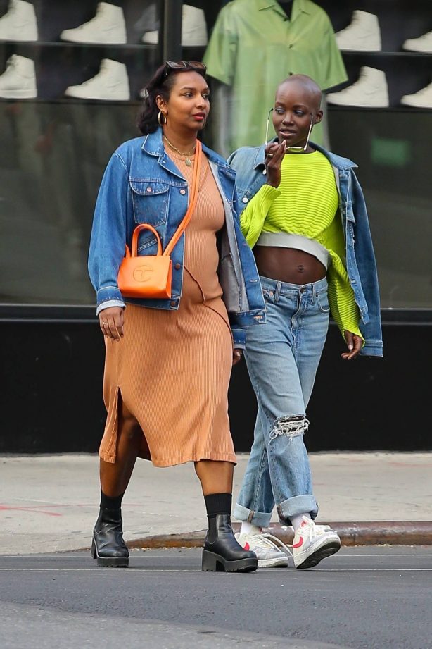 Lupita Nyong'o - Steps out for a stroll with a friend in New York