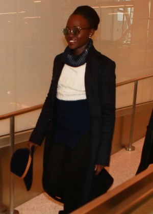 Lupita Nyongo - Arriving at LAX Airport in LA