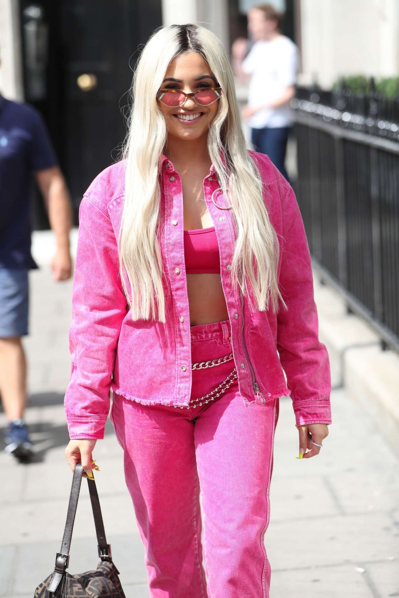 Mabel In Pink Outfit â€“ Exits Kiss FM Studios In London