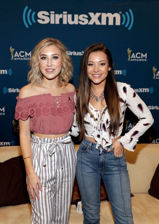Maddie Marlow and Taylor Dye - SiriusXM's The Highway channel broadcast backstage Las Vegas