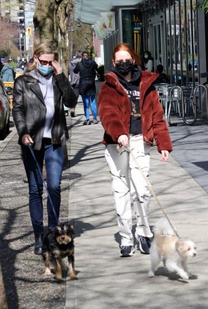 Madelaine Petsch and Lili Reinhart - Take their dogs for a walk