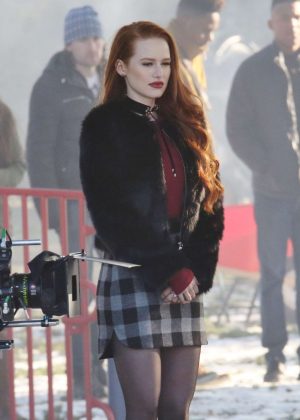 Madelaine Petsch on the set of 'Riverdale' in Vancouver