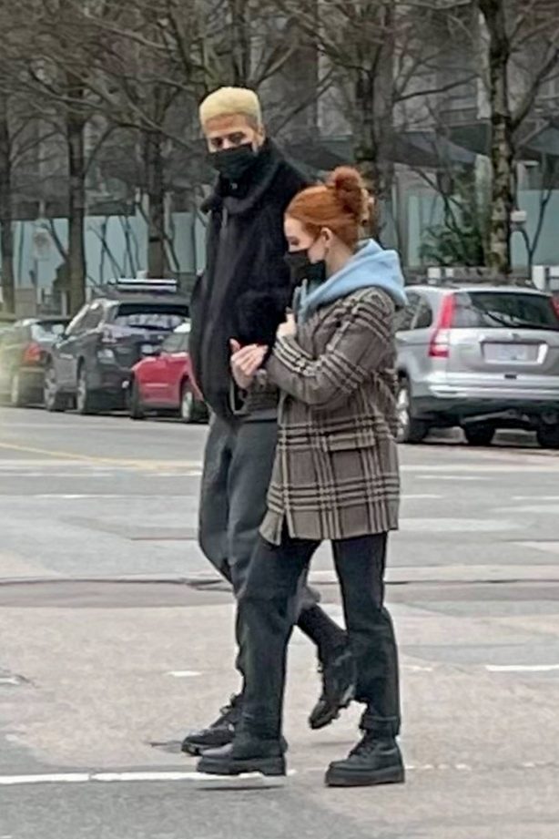 Madelaine Petsch - Out for a walk with boyfriend Miles Chamley-Watson in Vancouver