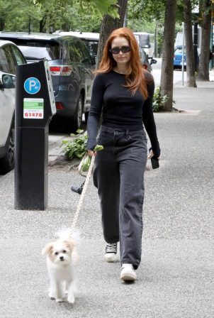 Madelaine Petsch - Seen on a dog walk in Vancouver