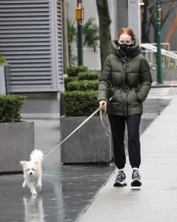 Madelaine Petsch - With her dog Olive in Vancouver