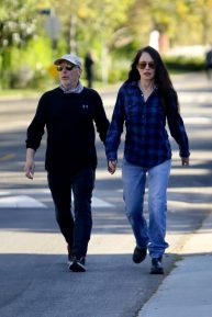 Madelaine Stowe - Out for a stroll with husband Brian Benben in Pacific Palisades