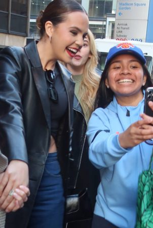 Madison Bailey - Seen with fans outside Madison Square Garden in New York City