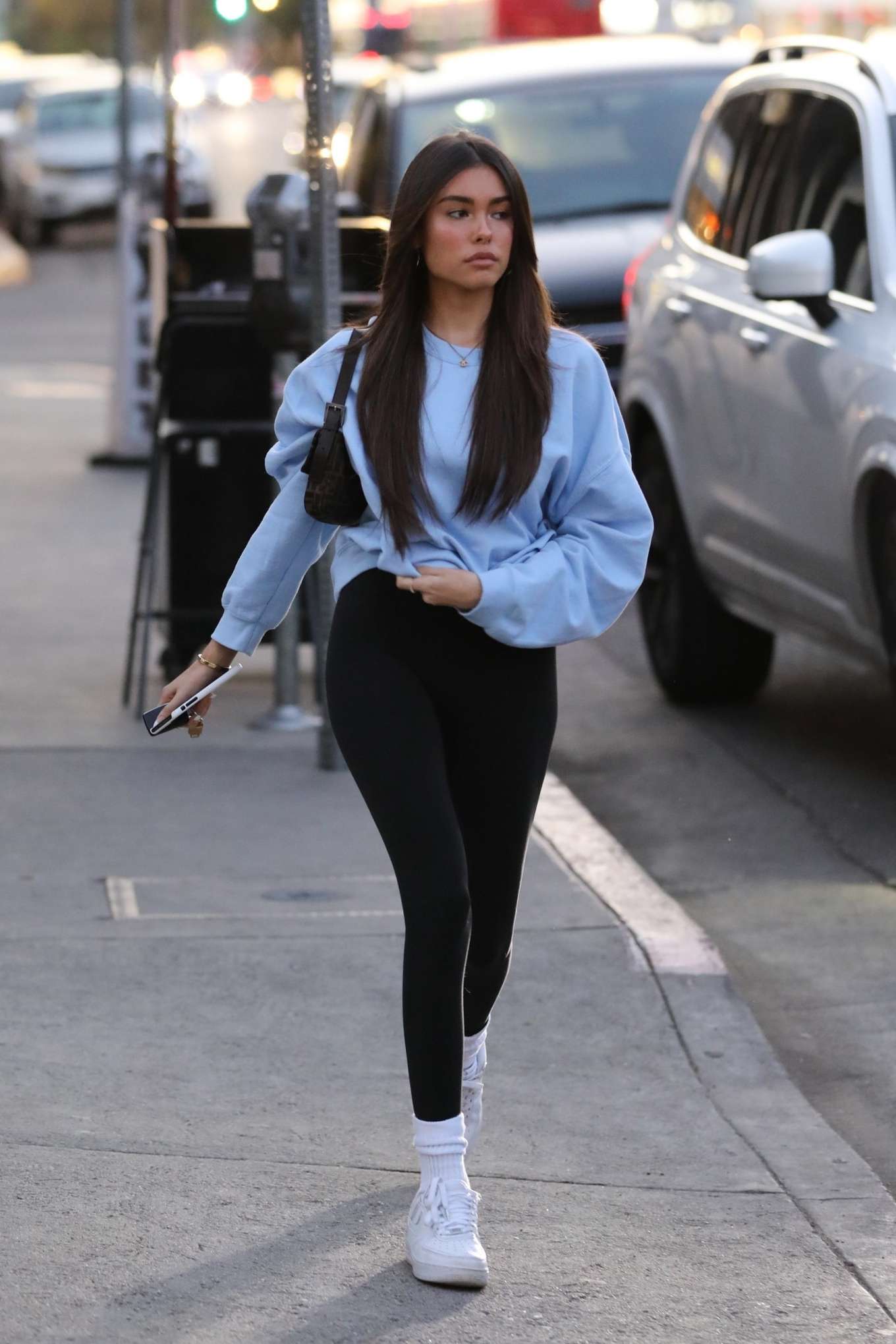 Madison Beer in Black Spandex - Out in West Hollywood-06 | GotCeleb