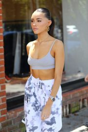 Madison Beer in Crop Top with her friends in Los Angeles