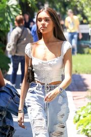 Madison Beer in Ripped Jeans - Out in West Hollywood