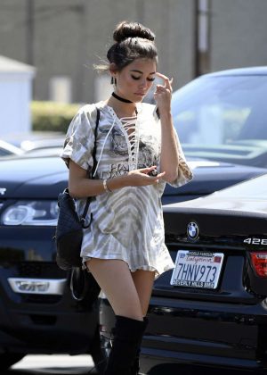 Madison Beer in Short Dress Shopping in West Hollywood