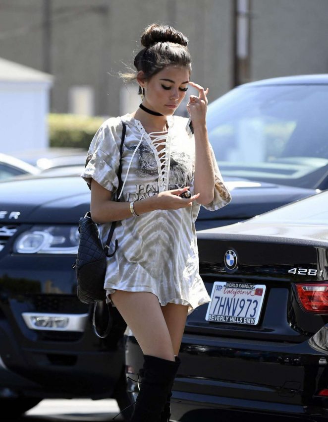 Madison Beer in Short Dress Shopping in West Hollywood