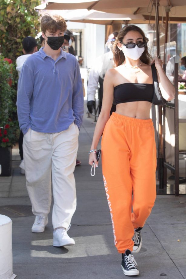 Madison Beer - Shows her abs as leaves Il Pastaio in Beverly Hills