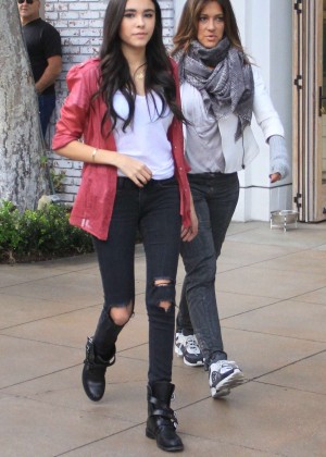 Madison Beer in Ripped Jeans at The Grove in West Hollywood