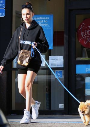 Madison Beer with her dog - Out in Los Angeles