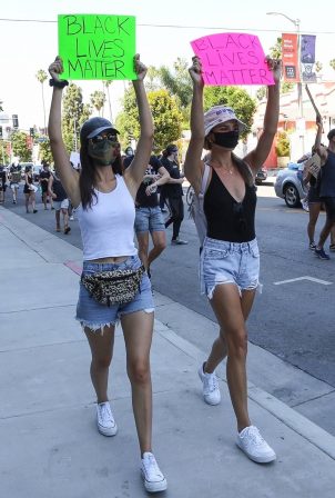 Madison Reed and Victoria Justice - Protesting in Los Angeles