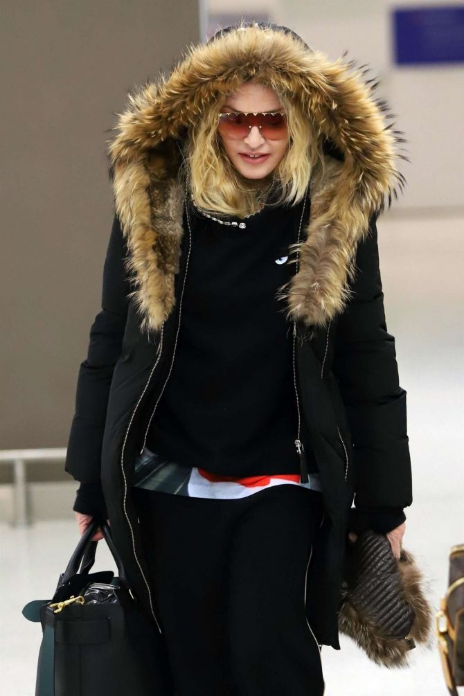 Madonna at JFK airport in NYC