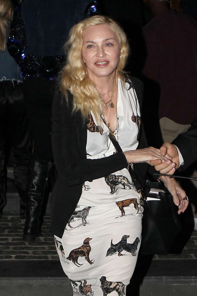 Madonna Leaves Diddy's House Party in Beverly Hills