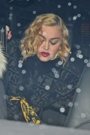 Madonna - Looking glum as she leaves London Paladium