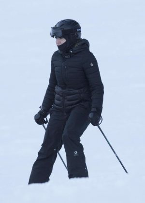 Madonna Skiing in Verbier