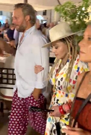 Madonna - With a mystery man going to Palazzo Beneventano del Bosco in Sicily