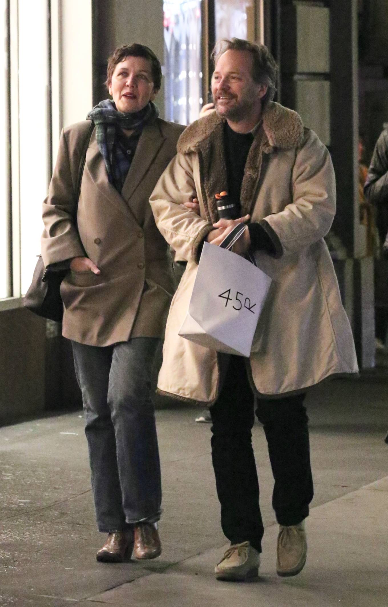 Maggie Gyllenhaal 2023 : Maggie Gyllenhaal – With husband Peter Sarsgaard seen during a romantic stroll in NYC-10