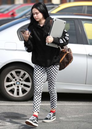 Maggie Lindemann in Tights - Arrives at a Studio in Los Angeles