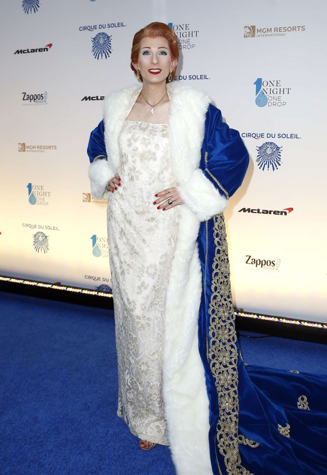 Maggie - One Night for ONE DROP Blue Carpet in Las Vegas
