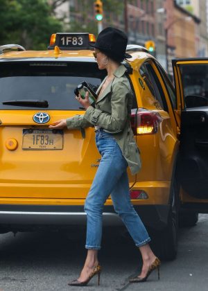Maggie Q in Jeans Out in New York