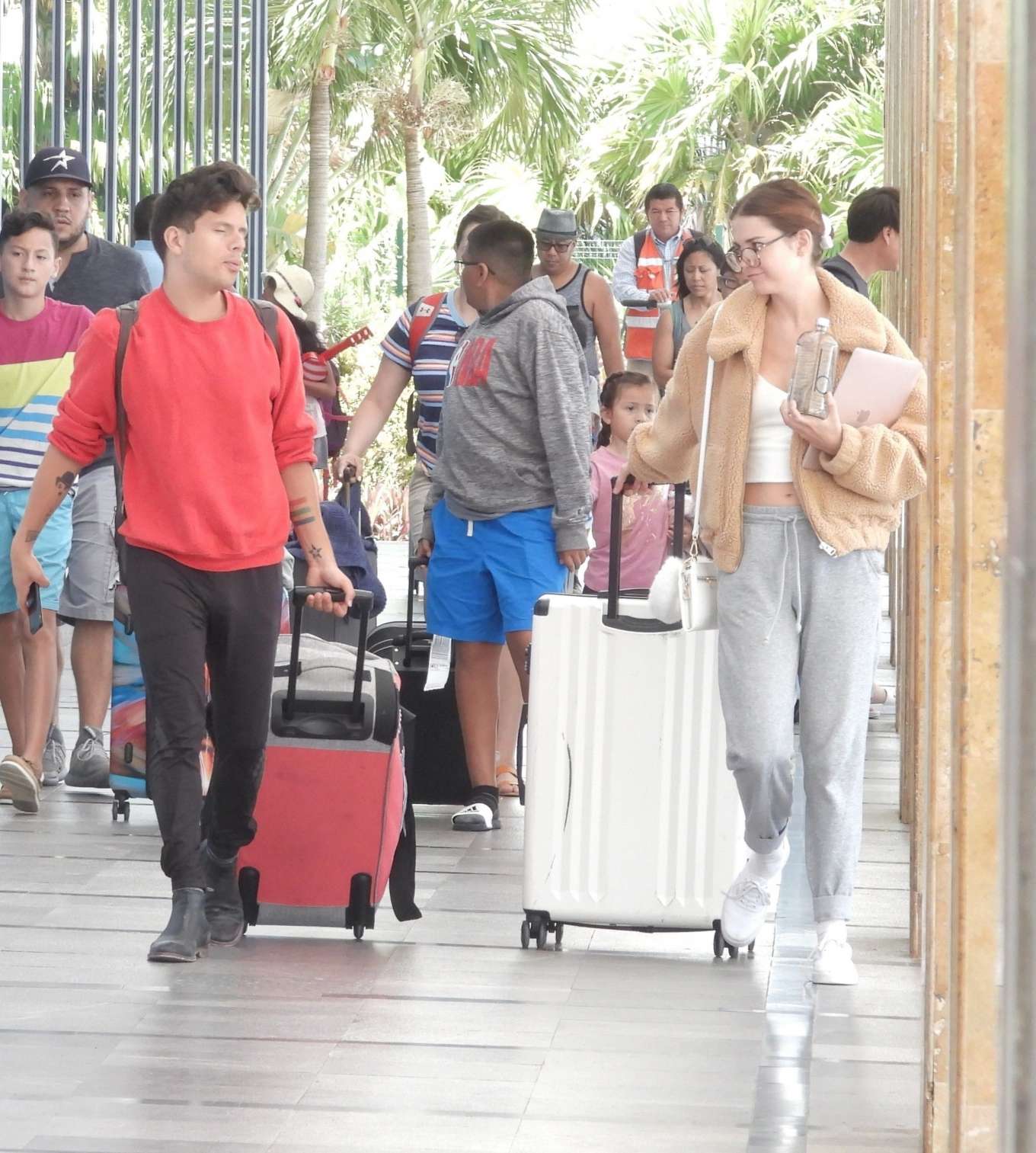 Maia Mitchell â€“ Arrives at Cancun airport in Tulum