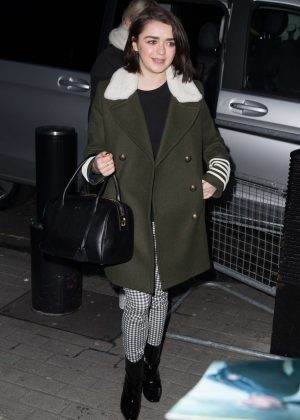 Maisie Williams - Arriving at the Radio 1 studios in London