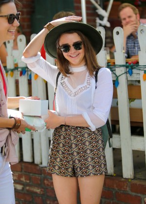 Maisie Williams in Shorts Out in LA