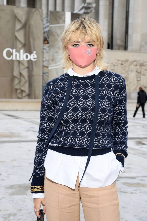 Maisie Williams - Pictured at Chloe show Spring Summer 2021 Paris Fashion Week