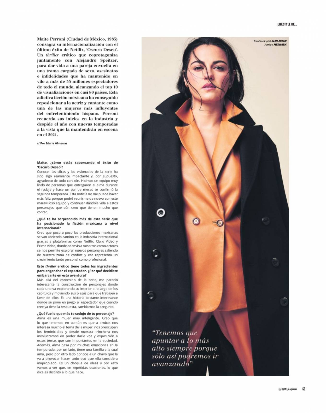 Maite Perroni – Lifestyle Magazine (December 2020)