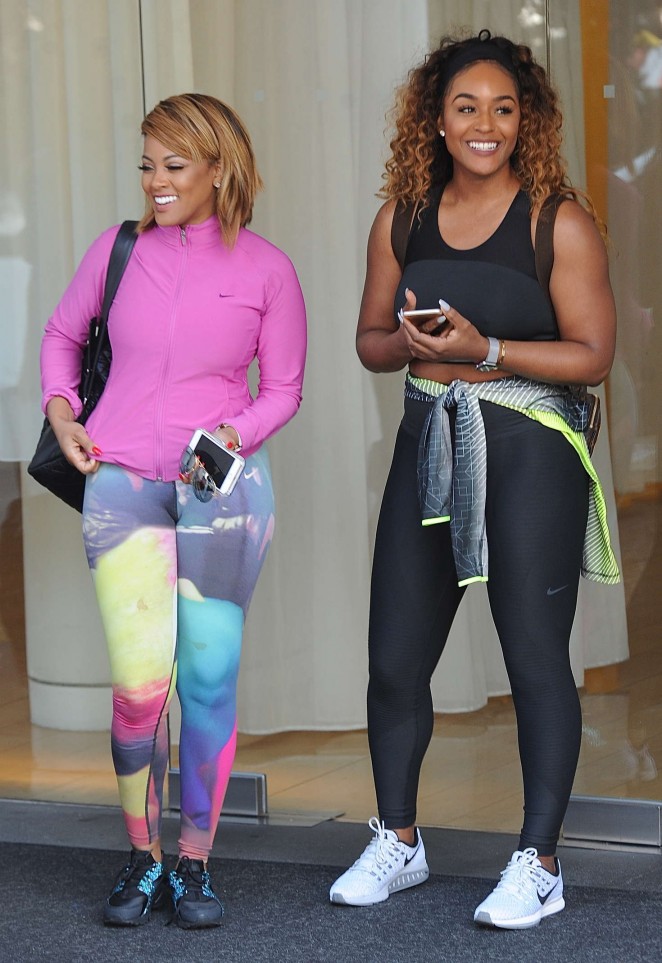 Malaysia Pargo and Brandi Maxiell in Tights out in West Hollywood
