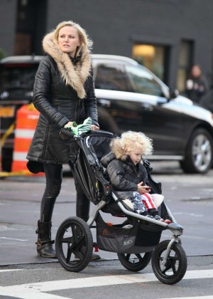 Malin Akerman and Her Son out in SoHo
