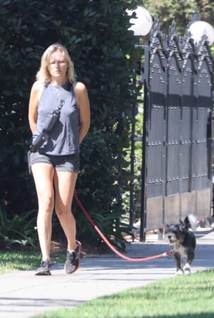 Malin Akerman - On a dog walk in Los Angeles